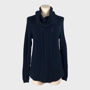 CAbi 3168 Cable Knit Cowl Neck Pullover Sweater